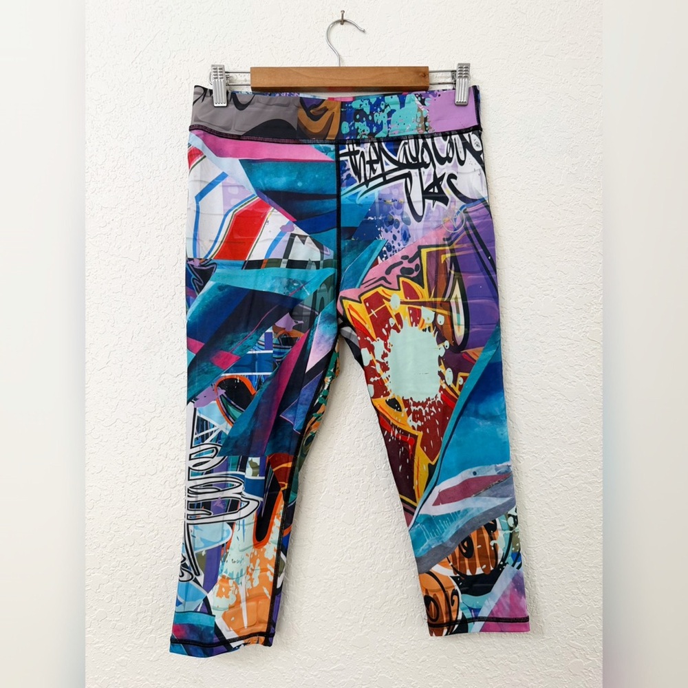 Kapow Meggings Graffiti Crop Leggings - Multicolor - Medium